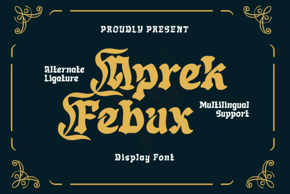 Aprek Febux: The Bold Blackletter Typeface for Editorial Design