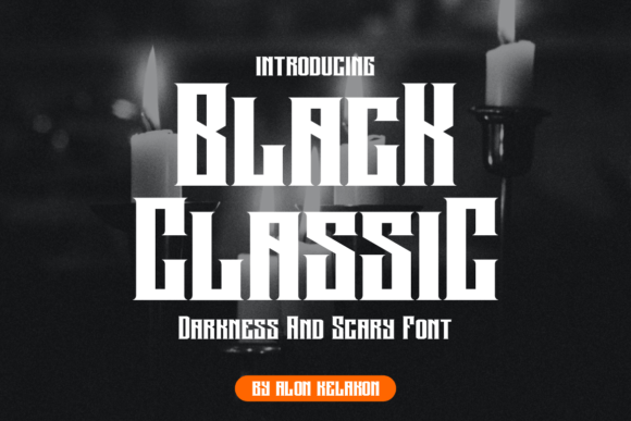 Black Classic: The Bold Serif Typeface for Spooky Craft Projects