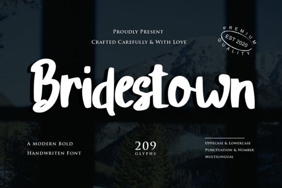 Bridestown: A Bold Handwritten Script Font for Modern Web Design