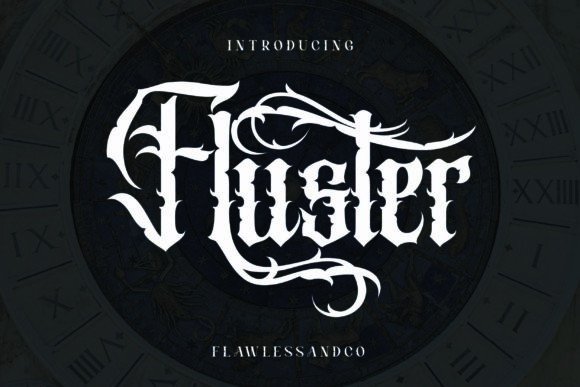 Fluster: A Bold Blackletter Font for Distinctive Brand Identity