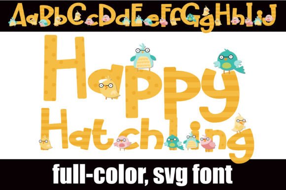 Happy Hatchling: A Whimsical Color Font for Engaging Editorial Design