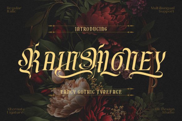 Rain Money: The Premium Blackletter Typeface for Bold Campaigns